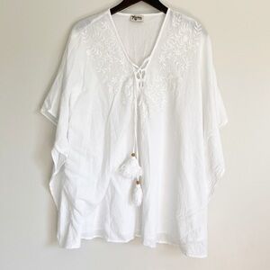 SHOW ME YOUR MUMU Peta Lace Up Tunic White XS